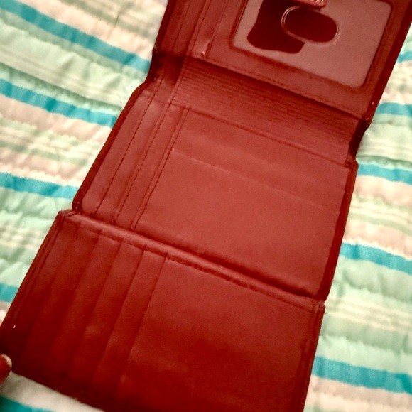 Relic Red Leather Wallet with White Stitching - Picture 4 of 7